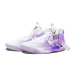 [Custom Purple absolute string]  KD Trey 5 IX Vintage Basketball Shoes Unisex Mid-top White - Image 2