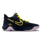 [Custom The lone warrior]  KD Trey 5 IX Vintage Basketball Shoes Unisex Mid-top Black/Gold - Image 3