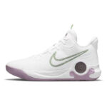 [Custom Unisex light wisteria purple]  KD Trey 5 IX Vintage Basketball Shoes Unisex Mid-top White/purple - Image 6