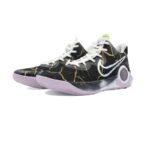 [Custom Black Gold Frenzy]  KD Trey 5 IX Basketball Shoes Men Mid-top Black/gold - Image 2