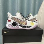 [Custom Moon Reverie]  KD Trey 5 IX Vintage Basketball Shoes Unisex Mid-top Black/red/purple - Image 8