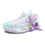 [Custom The same settlement interface for both men and women]  Trey 5 Vintage Basketball Shoes Unisex Mid-top Pink/green/purple - Image 2