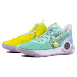 [Custom On the Qixi Festival, octopuses bubble mandarin ducks]  KD Trey 5 IX Basketball Shoes Unisex Mid-top Green/Purple/Yellow/Brown - Image 2
