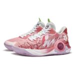 [Custom Fluttering]  KD Trey 5 IX Vintage Basketball Shoes Unisex Mid-top Pink - Image 2