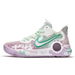 [Custom Misty and hazy]  KD Trey 5 IX Vintage Basketball Shoes Unisex Mid-top Pink/Green