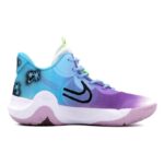[Custom Green and purple coconut tree A]  KD Trey 5 IX Vintage Basketball Shoes Unisex - Image 3