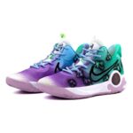 [Custom Green and purple coconut tree A]  KD Trey 5 IX Vintage Basketball Shoes Unisex - Image 4