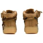 [Custom Financial freedom for both men and women]  Air Force 1 Skateboard Shoes Unisex Mid-Top Black Brown - Image 5