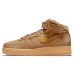 [Custom Financial freedom for both men and women]  Air Force 1 Skateboard Shoes Unisex Mid-Top Black Brown - Image 7