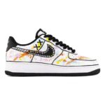[Custom Linear graffiti A]  Air Force 1 Skateboarding Shoes Unisex Low-top White - Image 2
