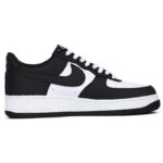 [Custom Gothic cross black and white for both men and women]  Air Force 1 Skateboard Shoes Unisex Low-Top Black/White - Image 2