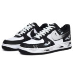 [Custom Gothic cross black and white for both men and women]  Air Force 1 Skateboard Shoes Unisex Low-Top Black/White - Image 3