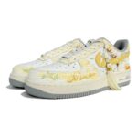 [Custom The Autumnal Equinox]  Air Force 1 Skateboard Shoes Women's Low-Top Yellow - Image 3