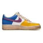 [Custom Figure oil painting]  Air Force 1 Skateboarding Shoes Unisex Low-top White And Yellow - Image 3