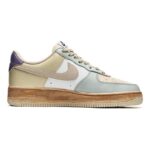 [Custom Composition style]  Air Force 1 Skateboarding Shoes Unisex Low-top Beige Yellow - Image 2