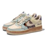 [Custom Composition style]  Air Force 1 Skateboarding Shoes Unisex Low-top Beige Yellow - Image 3