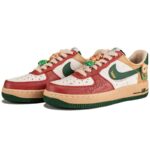 [Custom Cartoon Christmas]  Air Force 1 Skateboard Shoes Women's Low-Top Green - Image 3