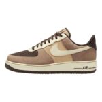 [Custom Lazy giant panda]  Air Force 1 Skateboard Shoes Men Low-Top Light Brown - Image 6