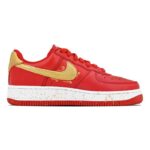 [Custom The same style for men and women leads to a happy marriage]  Air Force 1 Skateboarding Shoes Unisex Low-top Red/Gold - Image 2