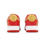 [Custom The same style for men and women leads to a happy marriage]  Air Force 1 Skateboarding Shoes Unisex Low-top Red/Gold - Image 3