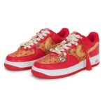 [Custom Koi carp are in full bloom]  Air Force 1 Skateboarding Shoes Unisex Low-top Red