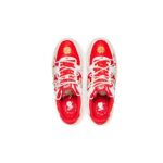 [Custom The male and female dragons and phoenixes are auspicious, white and red]  Air Force 1 Skateboarding Shoes Unisex Low-top Gold - Image 4