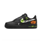 [Custom Halloween Signal]  Air Force 1 Skateboard Shoes Unisex Low-Top Black/Green/Orange - Image 2
