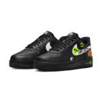 [Custom Halloween Signal]  Air Force 1 Skateboard Shoes Unisex Low-Top Black/Green/Orange - Image 3