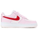 [Custom Cherry Cream]  Air Force 1 Skateboard Shoes Women's Low-Top White/Pink/Red - Image 2