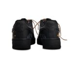 [Custom The Golden Snake brings good fortune]  Air Force 1 Skateboard Shoes Unisex Low-Top Black Gold - Image 4