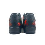 [Custom Fiery red flowers]  Air Force 1 Skateboard Shoes Unisex Low-Top Black/Red - Image 5