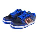 [Custom The unisex superhero Captain America]  Dunk Skateboarding Shoes Unisex Low-top Blue/Red - Image 3