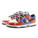 [Custom Make a stunning debut]  Dunk Skateboarding Shoes Unisex Low-top Blue/yellow/red - Image 2