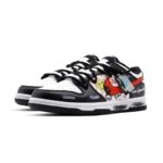 [Custom Keep Away from strangers Deconstruction]  Dunk Skateboarding Shoes Men Low-top Black/White/Red - Image 3
