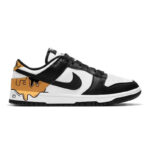 [Custom Yellow Runny Core]  Dunk Skateboarding Shoes Unisex Low-top White/black - Image 3
