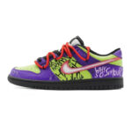 [Custom Male clown]  Dunk Skateboarding Shoes Men Low-top Purple/green/red - Image 2