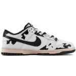 [Custom Male oolong]  Dunk Skateboarding Shoes Unisex Low-top Black/White/Brown - Image 2