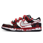 [Custom Male Shadow cult]  Dunk Skateboarding Shoes Unisex Low-top Silver/White - Image 2