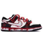 [Custom Male Shadow cult]  Dunk Skateboarding Shoes Unisex Low-top Silver/White - Image 4