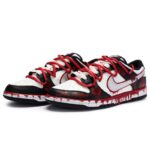 [Custom Male Shadow cult]  Dunk Skateboarding Shoes Unisex Low-top Silver/White - Image 3
