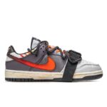 [Custom A Journey of Survival]  Dunk Skateboarding Shoes Unisex Low-top Black/Gray/Orange - Image 3