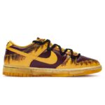 [Custom Men's cordon]  Dunk Skateboarding Shoes Men Low-top Burgundy - Image 2
