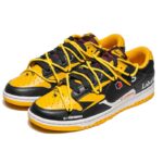 [Custom Boundless wind control]  Dunk Skateboarding Shoes Men Low-top Yellow/black - Image 2