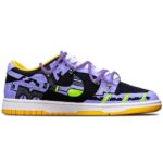 [Custom Dark Battle Damage Blue-violet S-BOX]  Dunk Skateboarding Shoes Men - Image 3