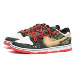 [Custom Men's Christmas tree] Nba X  Dunk Skateboarding Shoes Men Low-top Black/Red/Green - Image 2