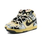 [Custom Mist shadow]  Dunk Skateboarding Shoes Unisex High-top Black/Grey/Beige - Image 3