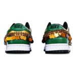 [Custom Men's Gibberro]  Dunk Skateboarding Shoes Men Low-top Green/Gold - Image 5