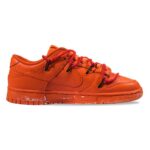 [Custom Aging signal orange]  Dunk Skateboarding Shoes Men Low-top Orange - Image 4