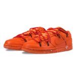 [Custom Aging signal orange]  Dunk Skateboarding Shoes Men Low-top Orange - Image 3