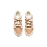 [Custom Men's roasted rice palm]  Dunk Skateboarding Shoes Men Low-top Beige/Brown - Image 4